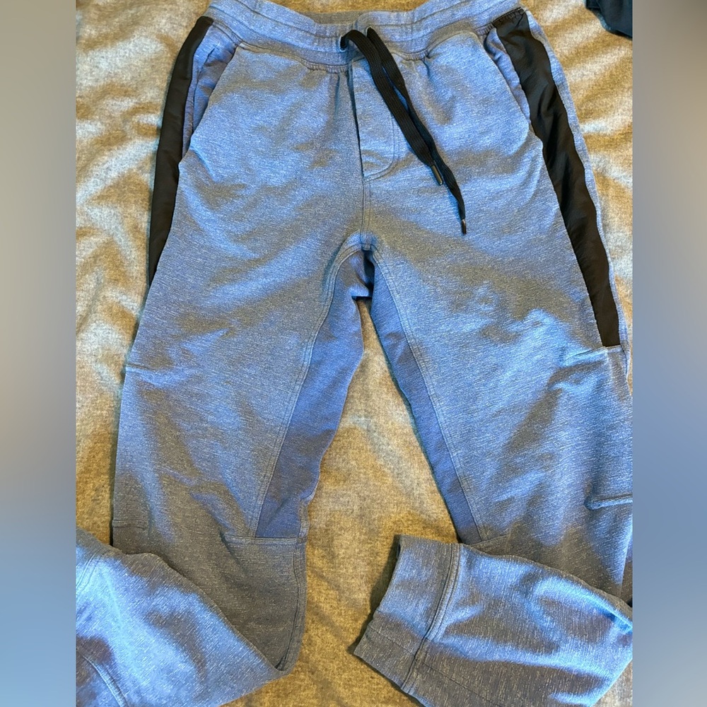 Lululemon City Sweat Jogger Mens MEDIUM Heathered Blue Cobalt Sweat Lounge Pant